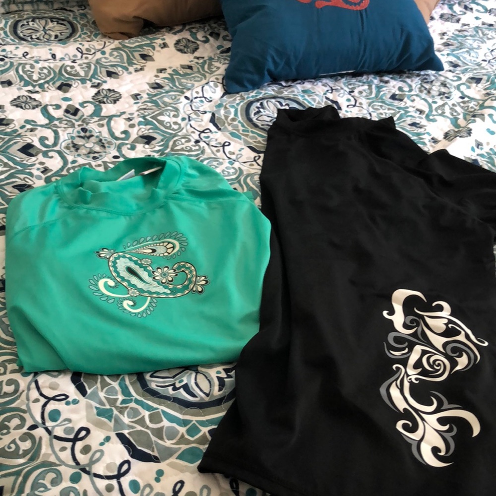 Nice rash guard shirts!
